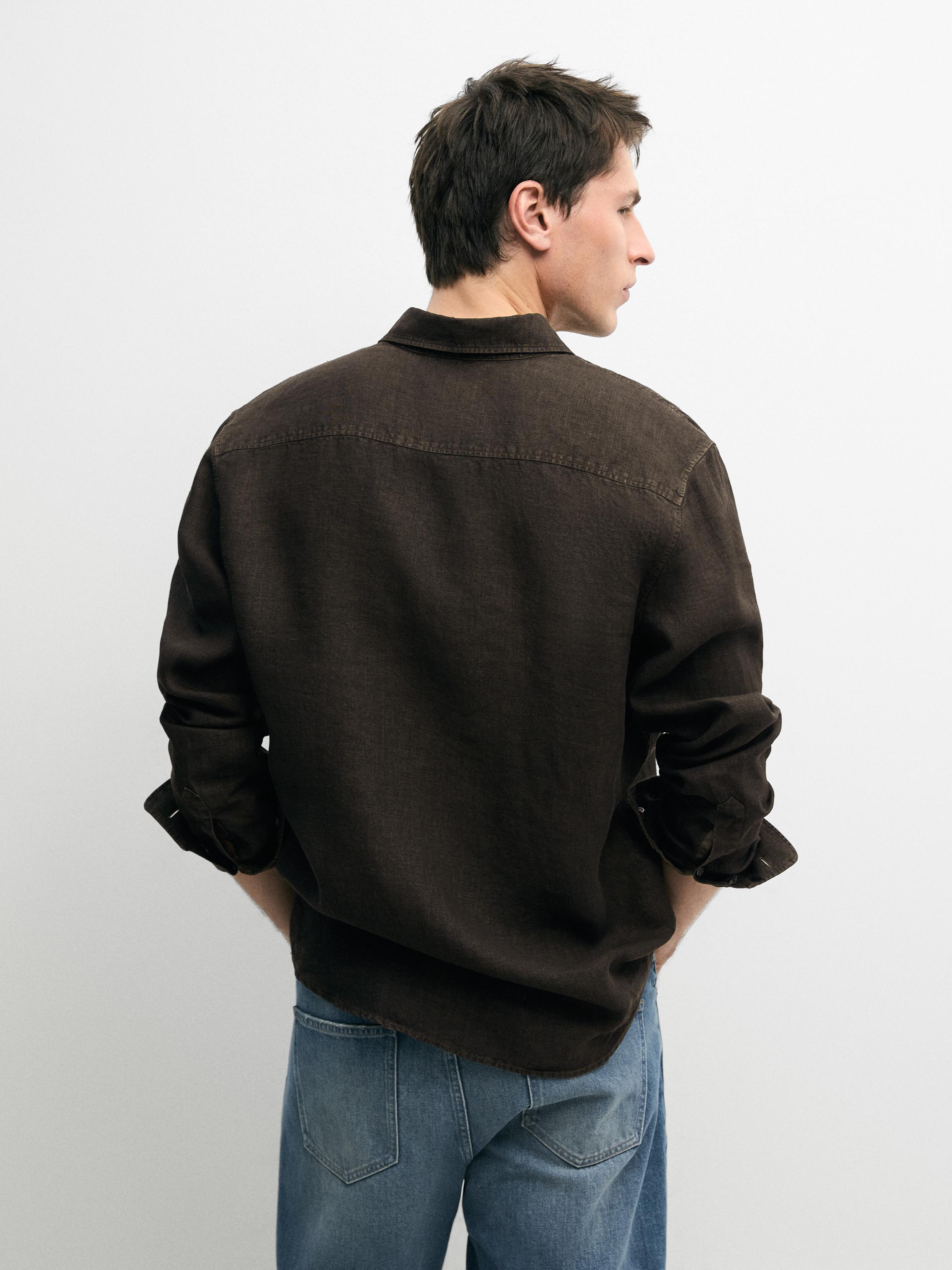 100% linen regular fit shirt